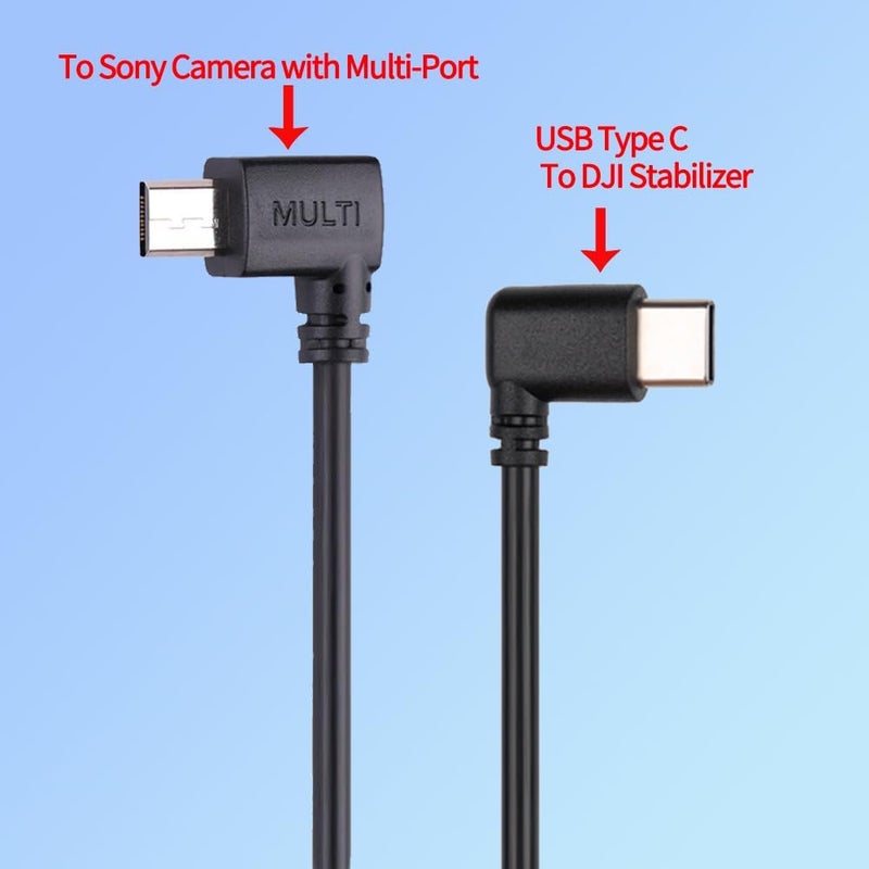 earlife كابل تحكم متعدد الكاميرات USB-C إلى متعدد، لجهاز DJI RS4 Pro RS4 RS3 Pro RS3 Mini RS3 RSC2 RS2 مثبت الكاميرا، لكاميرا سوني A6400 A6500 A6600 A7M3 A7M4 A7R3 A7R4 A7S3 A7S4 RX100VI RX100VII (DOWN) - Image 5